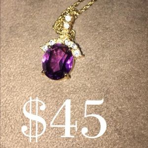 Purple stoned necklace